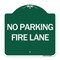 Signmission Pavement Stencil No Parking Fire Lane, Green & White Aluminum Sign, 18" x 18", GW-1818-24610 A-DES-GW-1818-24610 - alternate 1